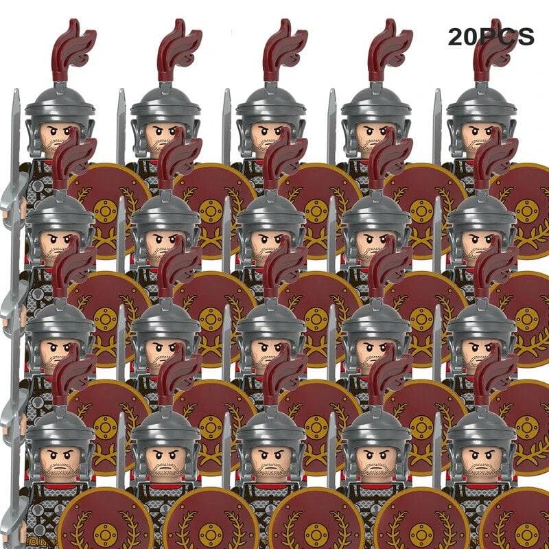 Middle Ages Roman Empire Spartan Crusader Mini Medieval Soldier Figures Model Building Blocks Bricks Toys Gift For Children
