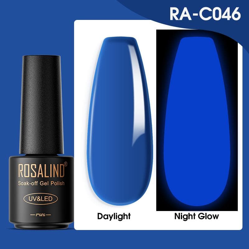 ROSALIND Mini Soak Off eon Luminous Gel Polish Bright For Nail Art Design LED/UV Lamp