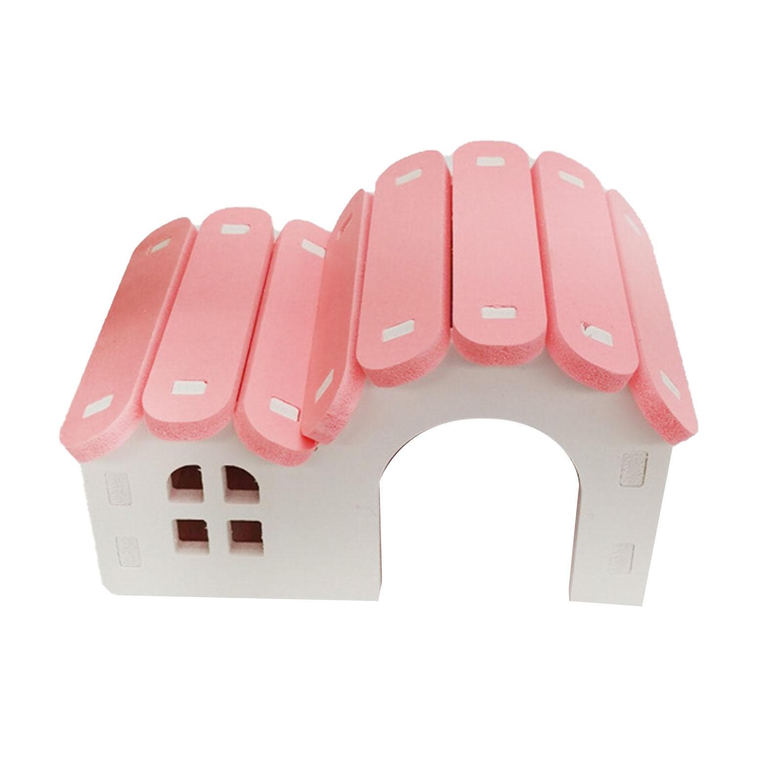 Hamster House Hideout Sturdy Colourful Small Animal Hideout House for Hamster Mice Small Furry Small House pink