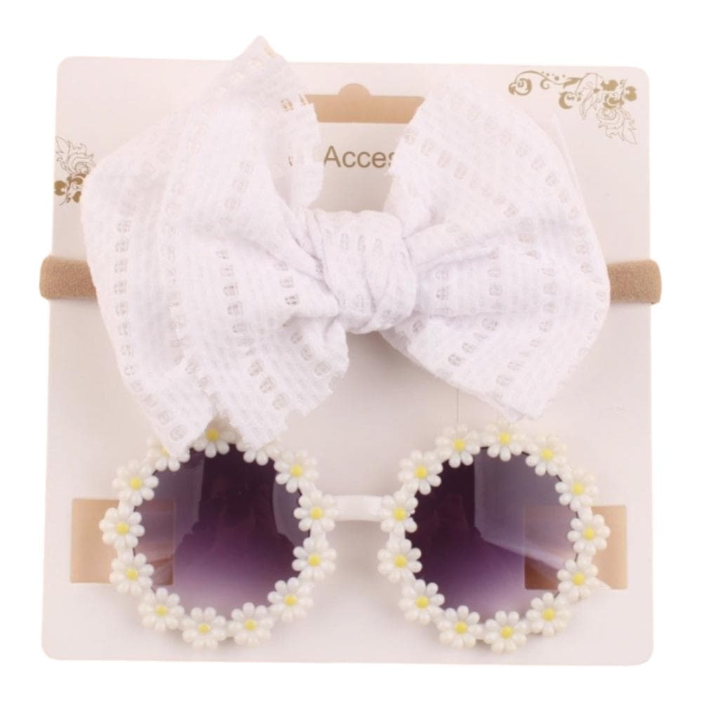 1pc Soft Elastic Children Bowknot Headband Cotton Wide Baby Bows Turban Solid Color Kids Sunglasses Photography Prop