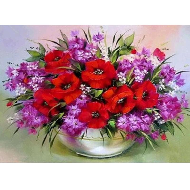 Diamond Mosaic Sunflower 5D Diamond Painting Set Diamond Embroidery Rhinestone Picture Decor 30X40CM rose red