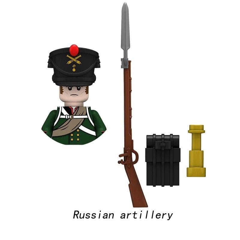 Medieval Napoleonic Wars Military Figure Building Block Prussian British French Italy Spain Knight Navy Soldier Bricks