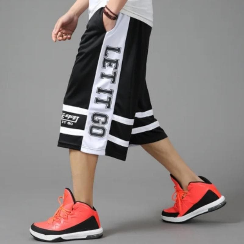 Men's Summer Basketball Shorts Loose Large Size Sports Shorts Casual Breathable Beach Pants XL