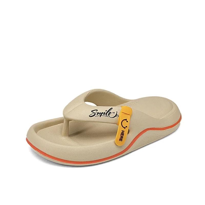 Home Slippers for Men 2024 Beach Flip Flops Men Original Brands Male Shoes Sneakers Men's Genuine Leather Sandals Flip-flops 38-39