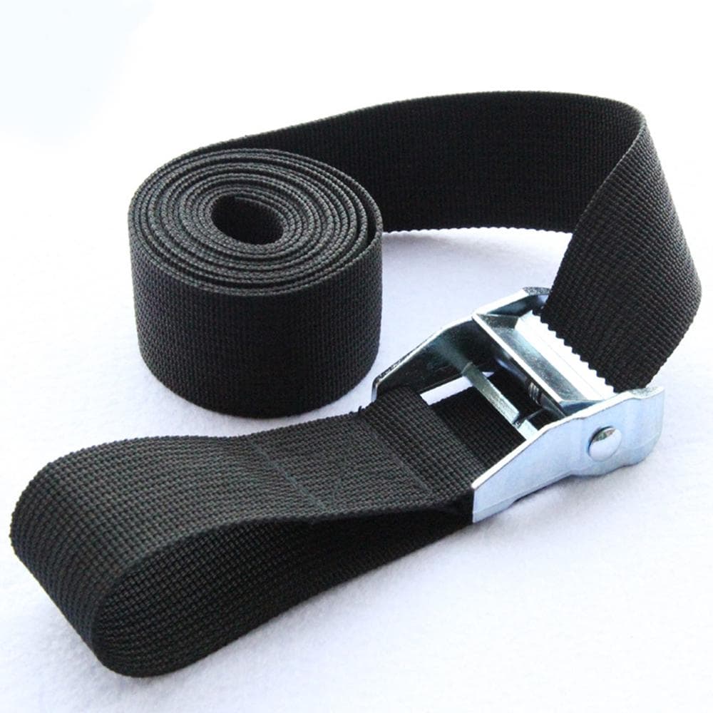 Tie Down Strap Strong ratchet Belt Luggage Bag Cargo Lashing With Metal Buckle 25mm*2m black