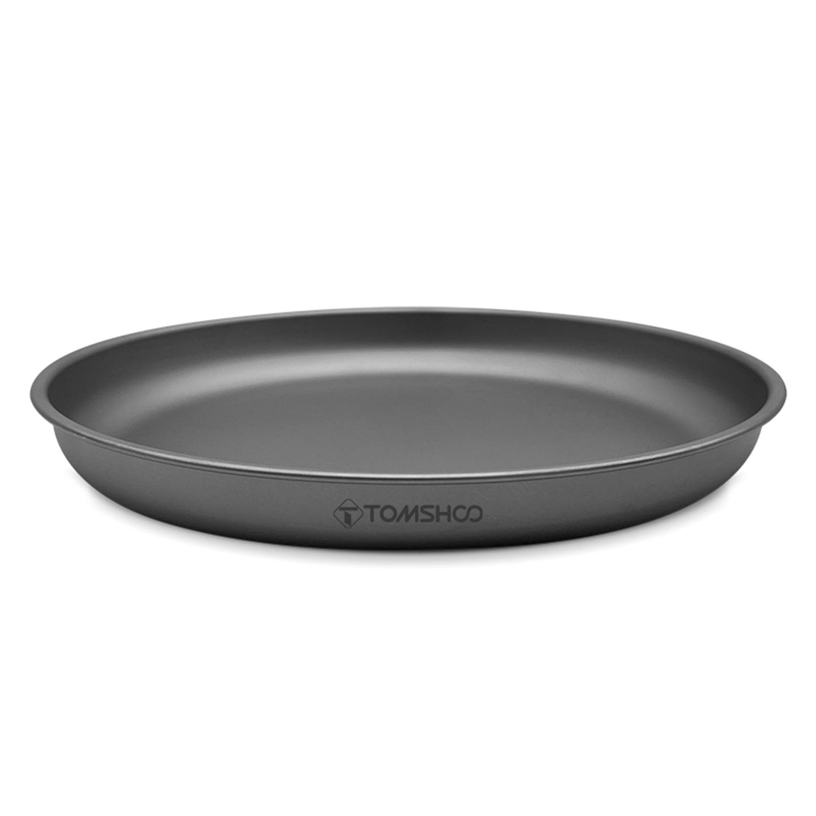TOMSHOO 1000ML/1500ML Lightweight Titanium Frying Pan Dinner Fruit Plate Pan Food Container for 1000ml