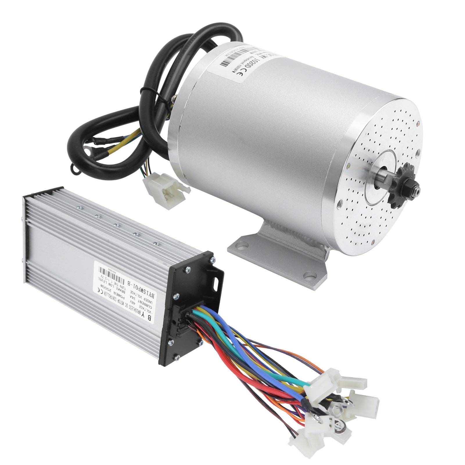 Electric Motor 48V 2000W Brushless Motor Controller Reverse Twist Throttle Gear Switch Kit