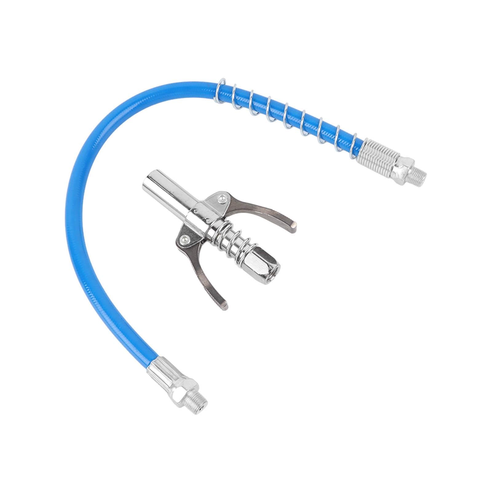 Grease Gun Coupler with 40CM Hose Lock Type High Pressure Double Handle Lubricating Gun Nozzle Tip