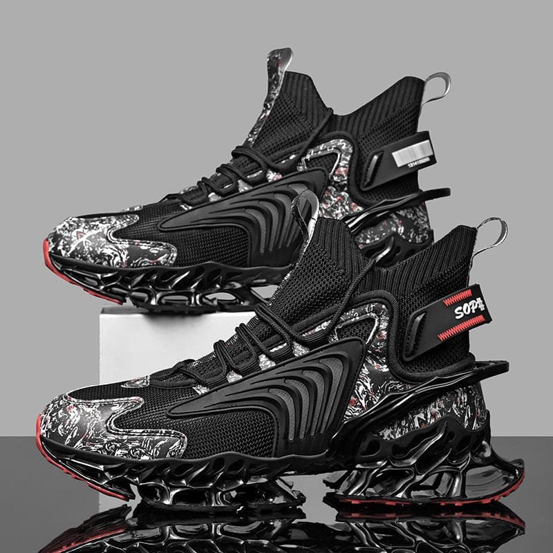 Men's Blade Type Shoes Breathable Shock Absorption Running Shoes Non-Slip Shoes For Jogging Tennis Gym Casual Walking Sneakers 46