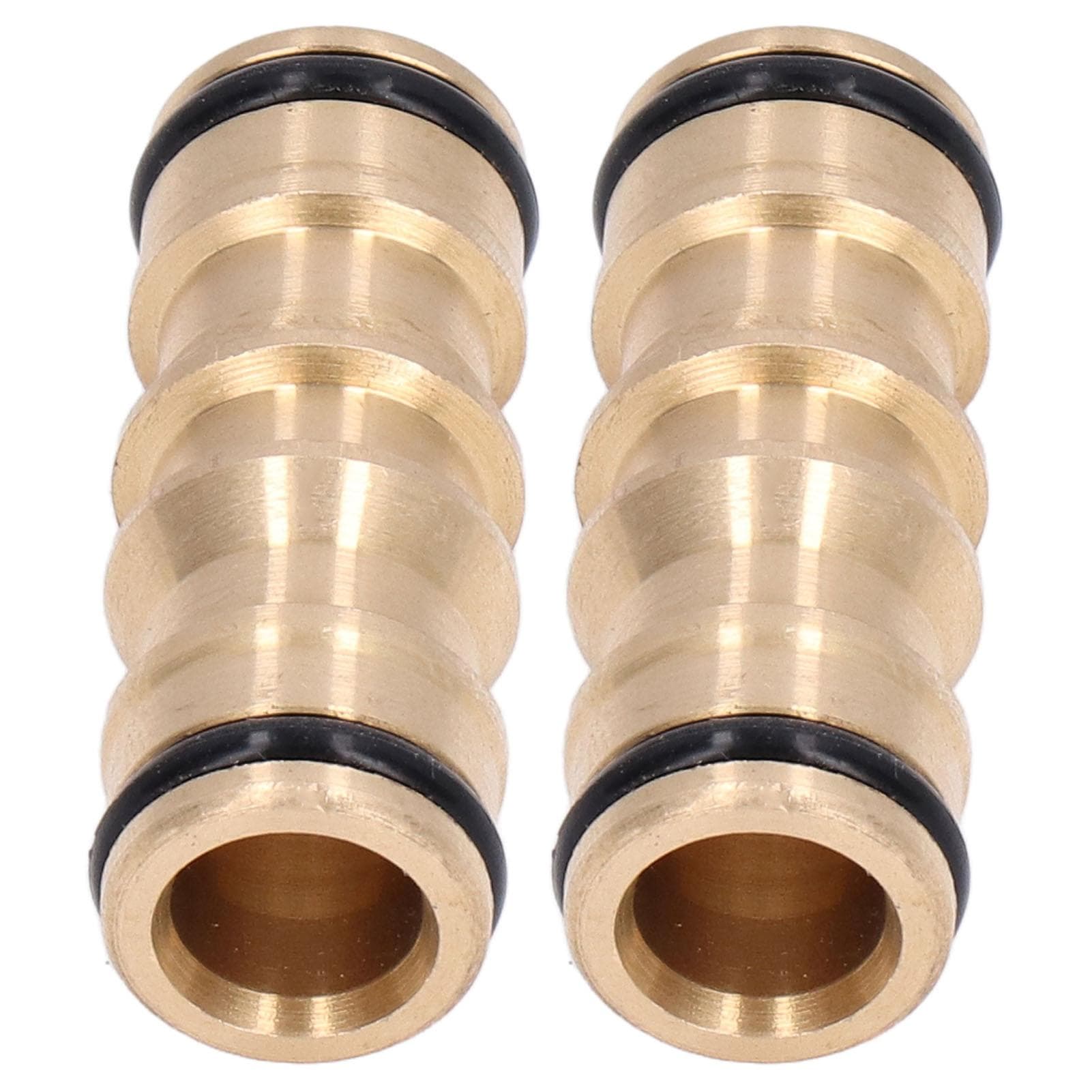 2Pcs Pipe Connector Brass Male to Male Quick Connect Hose Joint Tube Fitting Set Kit 12in