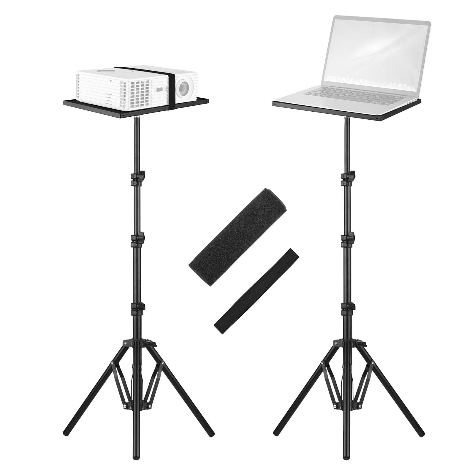 Universal Laptop Projector Tripod Stand & Holder Aluminum Alloy Computer Projector Floor Stand 41-135cm/ 16-53in Ajudtable Height black