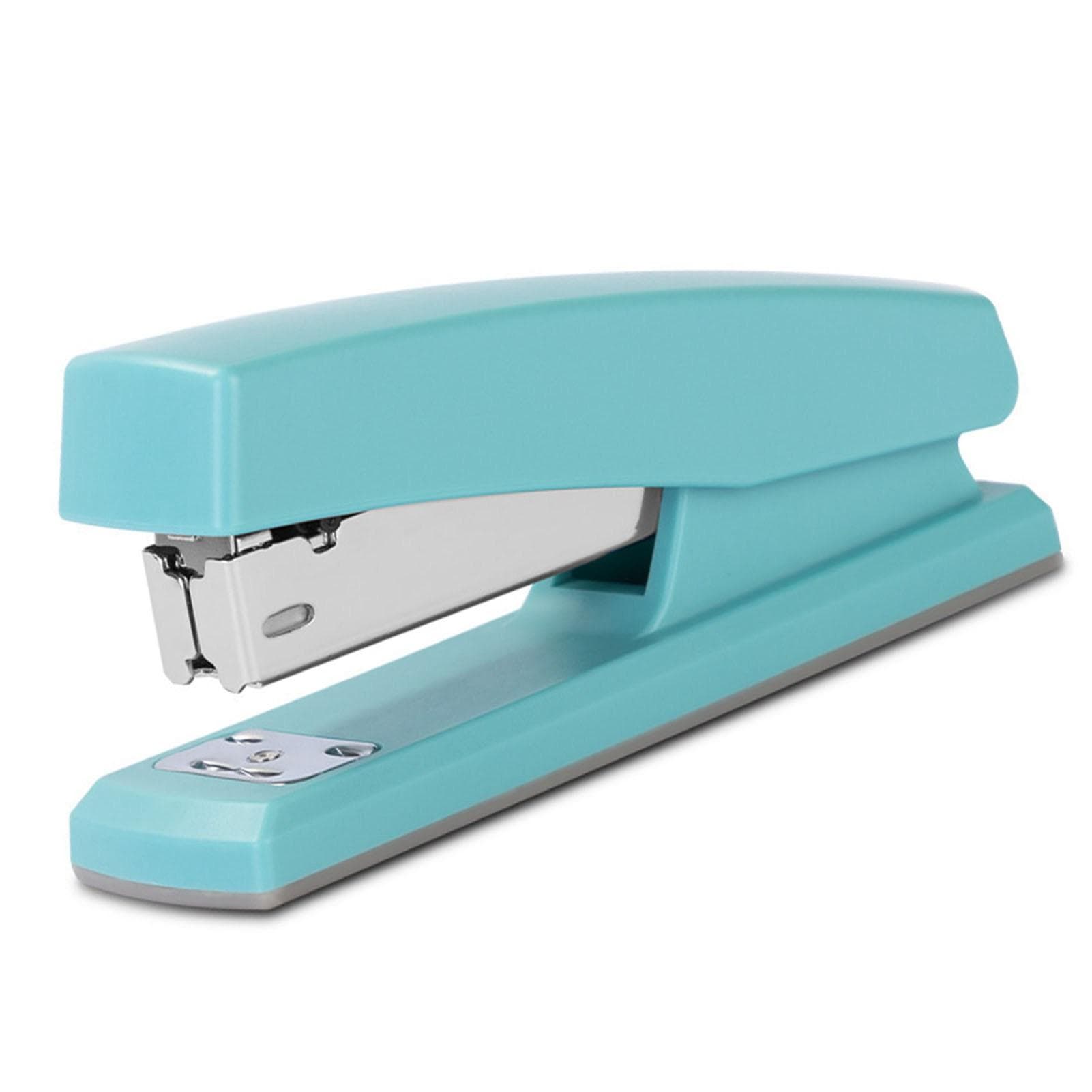 Stapler 20 Sheet Capacity Medium Size Ergonomic Multifunctional Easy Operation Paper Stapler For light blue