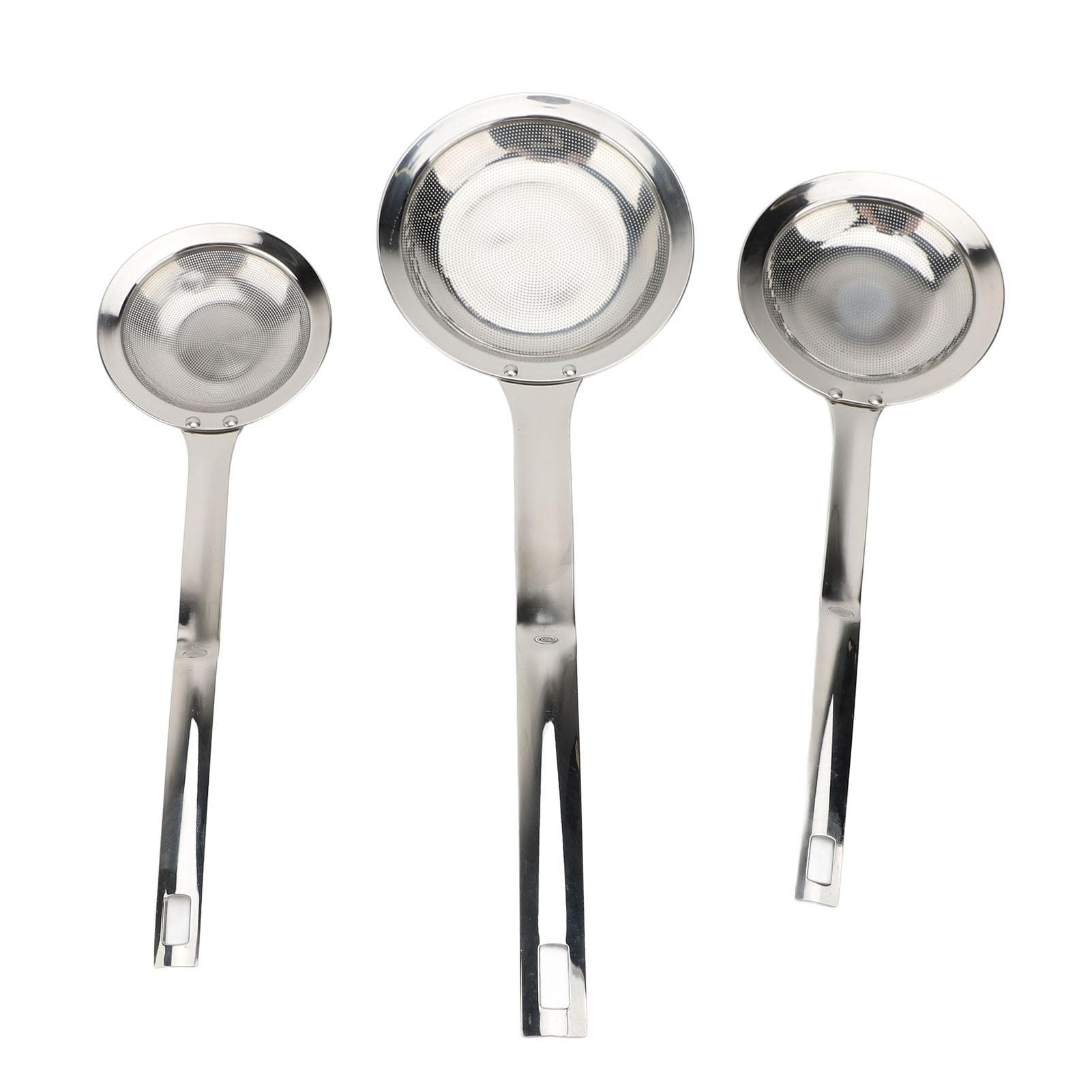 3pcs Skimmer Spoons 304 Stainless Steel Fine Mesh Strainers Foam Strainer Oil Filters For