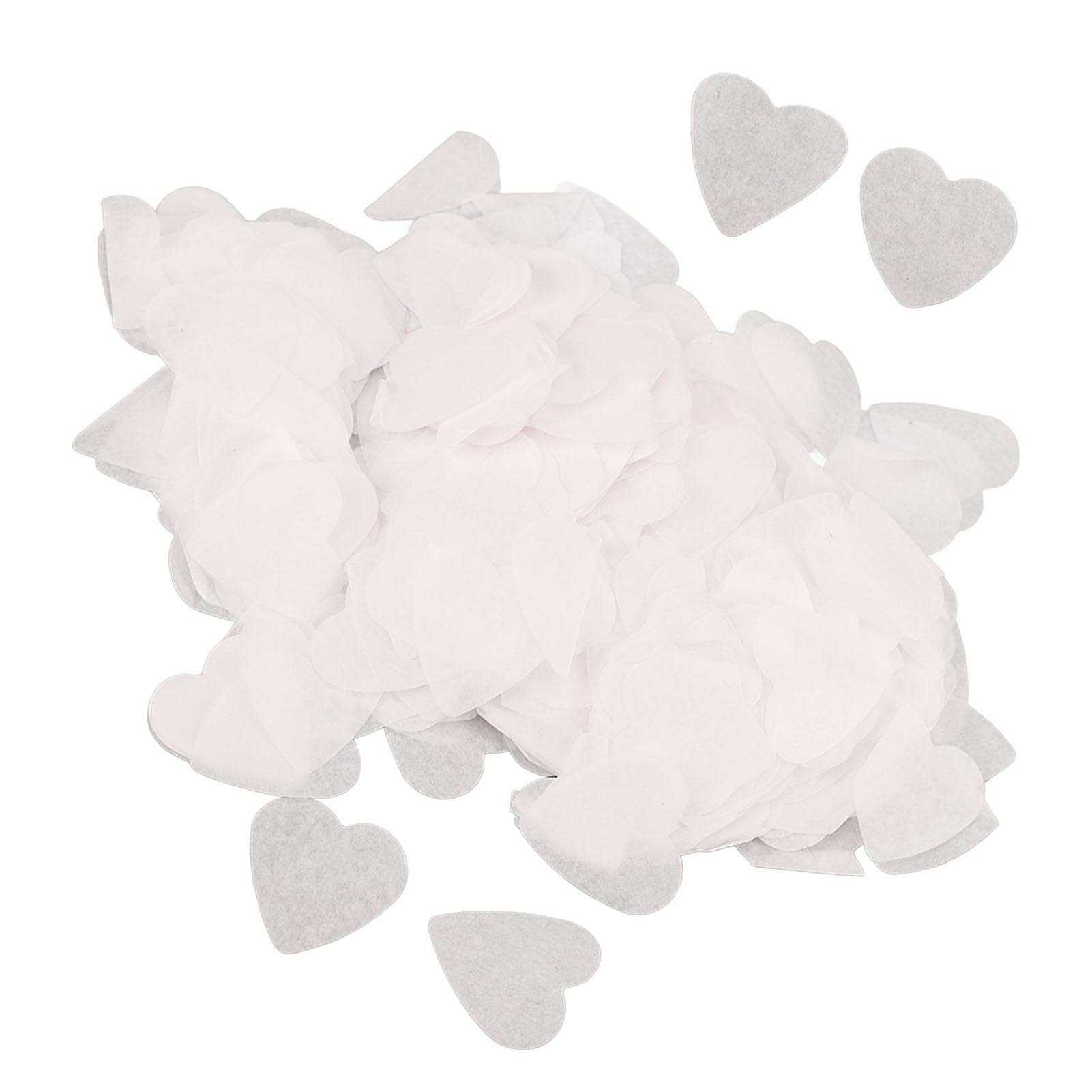8 Packs Love Heart Confetti Eco Friendly Multifunctional Cute White Heart Confetti for Wedding