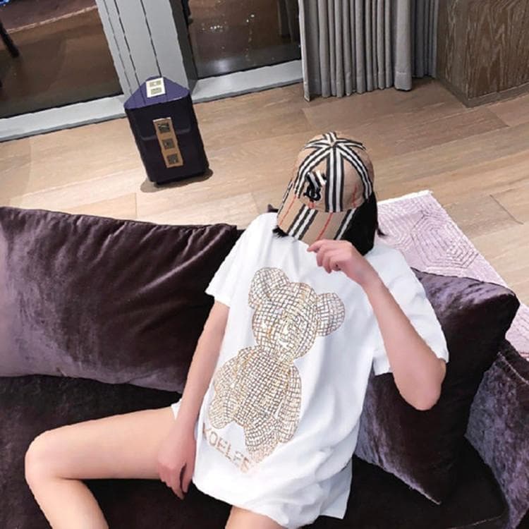 Medium and Long Trendy Cotton T-shirt Women's Short-sleeved Summer New Loose Large Size Half-sleeved Top 3XL white