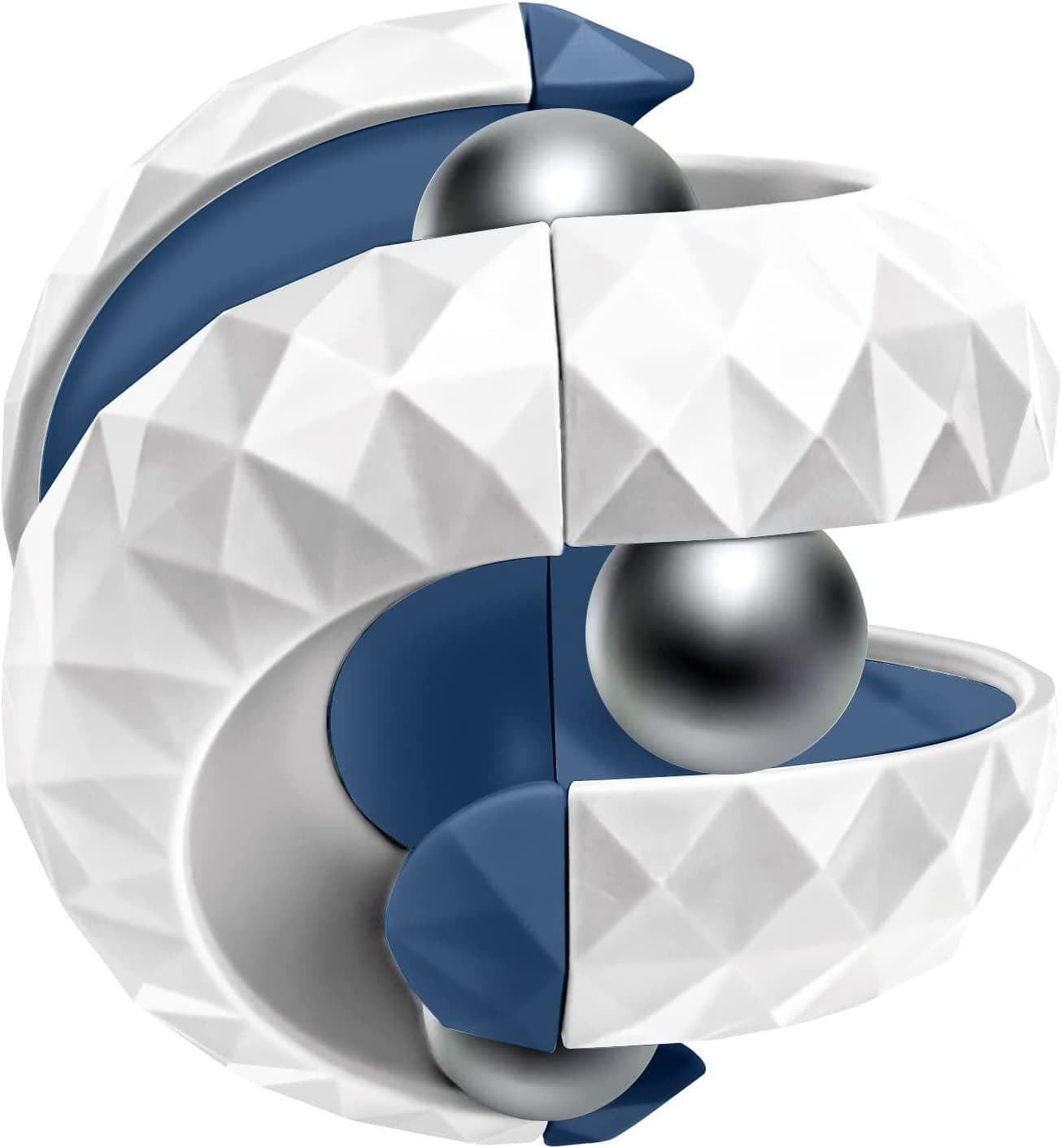 Decompression Toy Children Orbit Ball Cube Anti Stress Sensory Toys Fidget Toys for Kids Spinner Gifts for Kids Focus training white