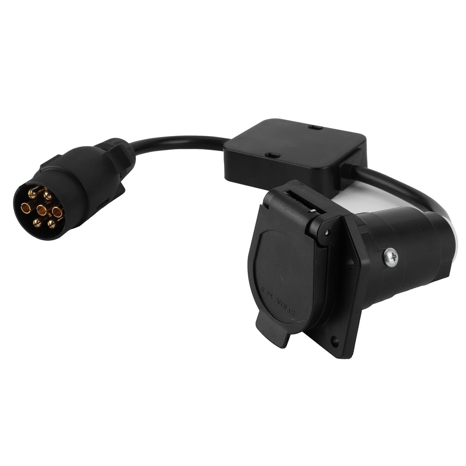 Trailer Connector Light Cable Converter Conversion Adaptor European 7?Pin to American 7 Way Plug