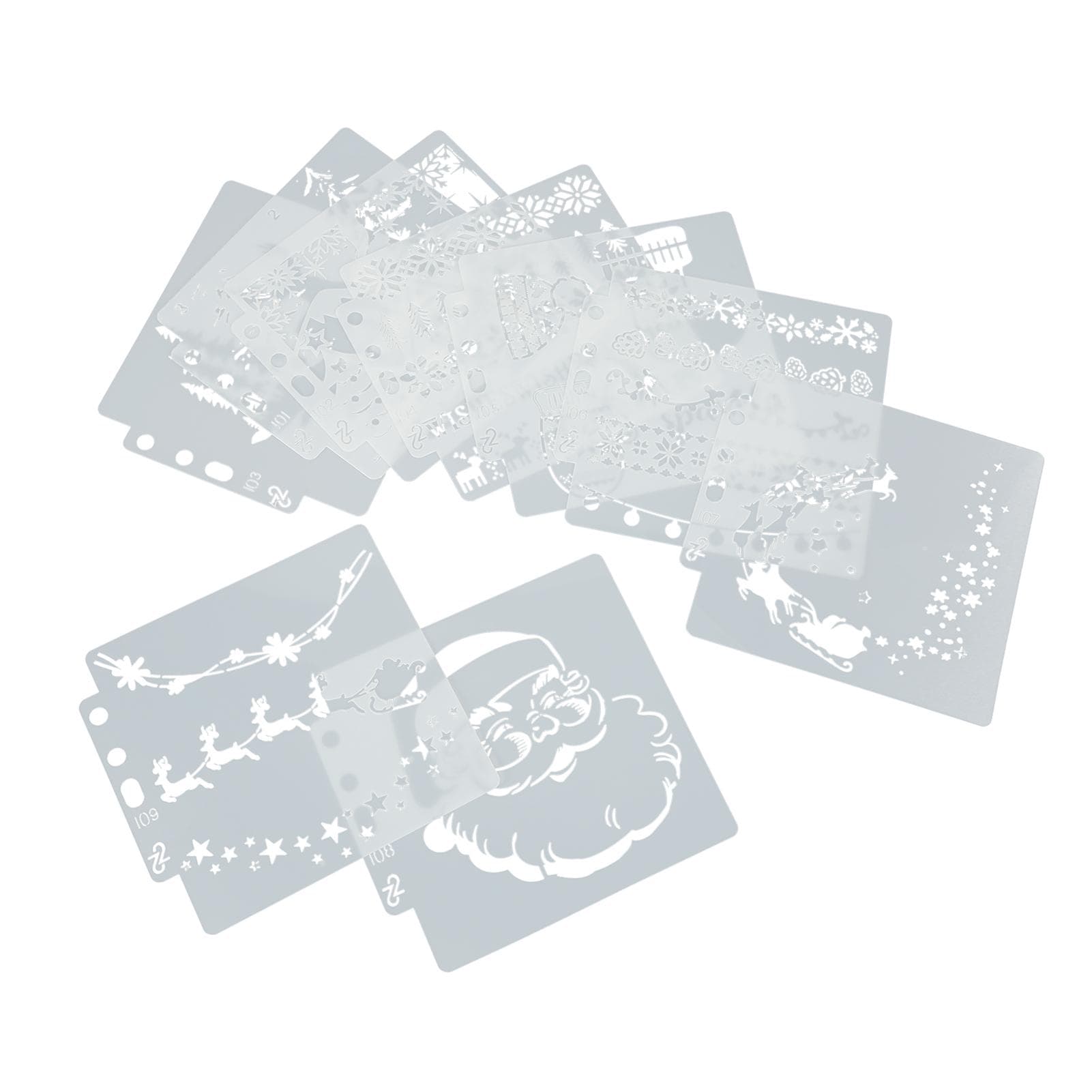 9Pcs Stencils DIY Production Reusable PET Multi Purpose Flexible Durable Mandala Template