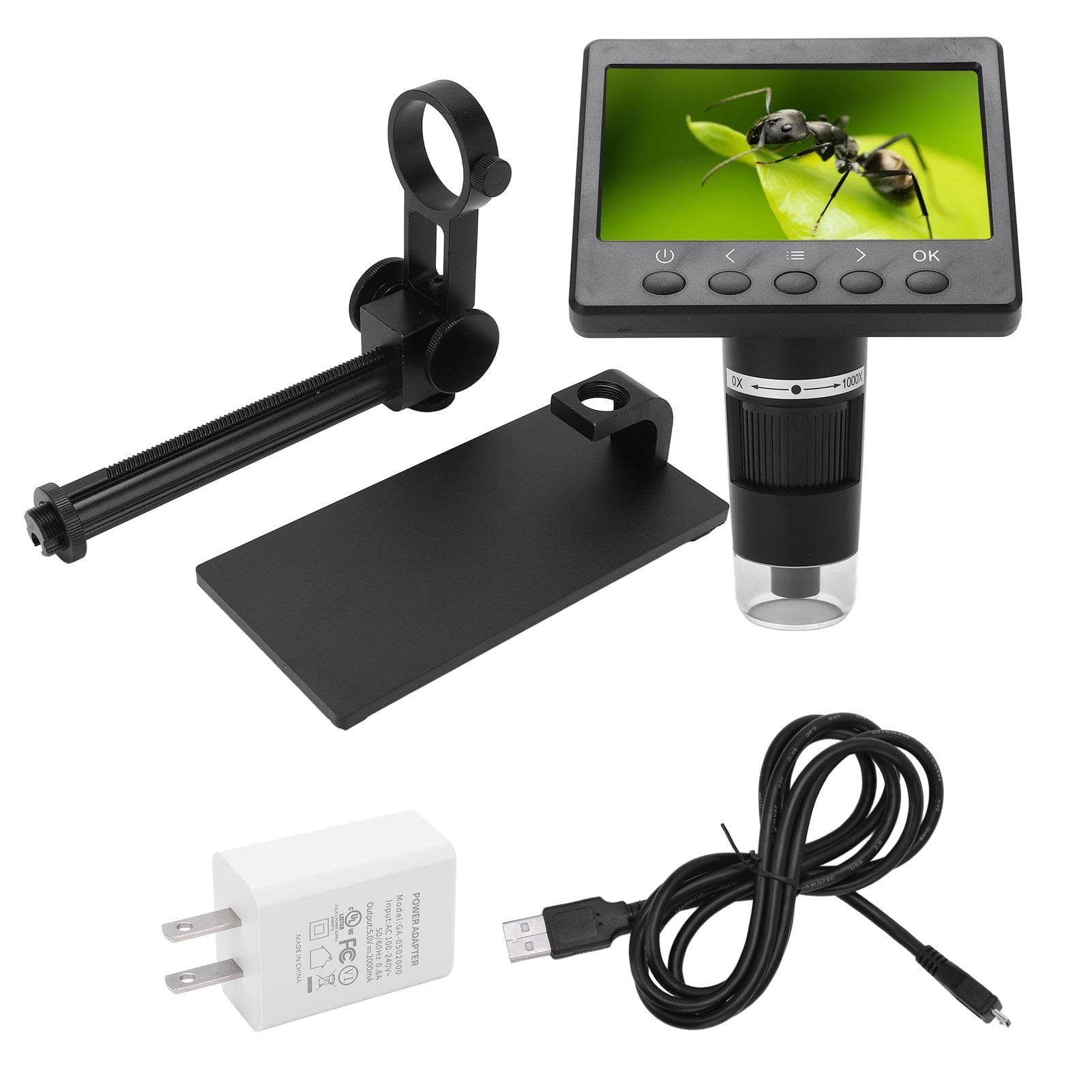 4.3in LCD Digital Microscope High Definition 1000X USB Video Microscopes for Phone Repairing US