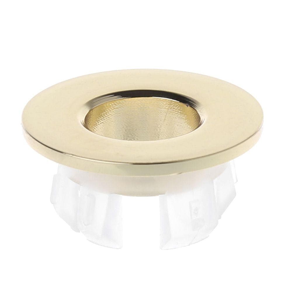 Plastic Sink Brass Round Overflow Cover Bathroom Insert Chrome Ring Hole Cap gold