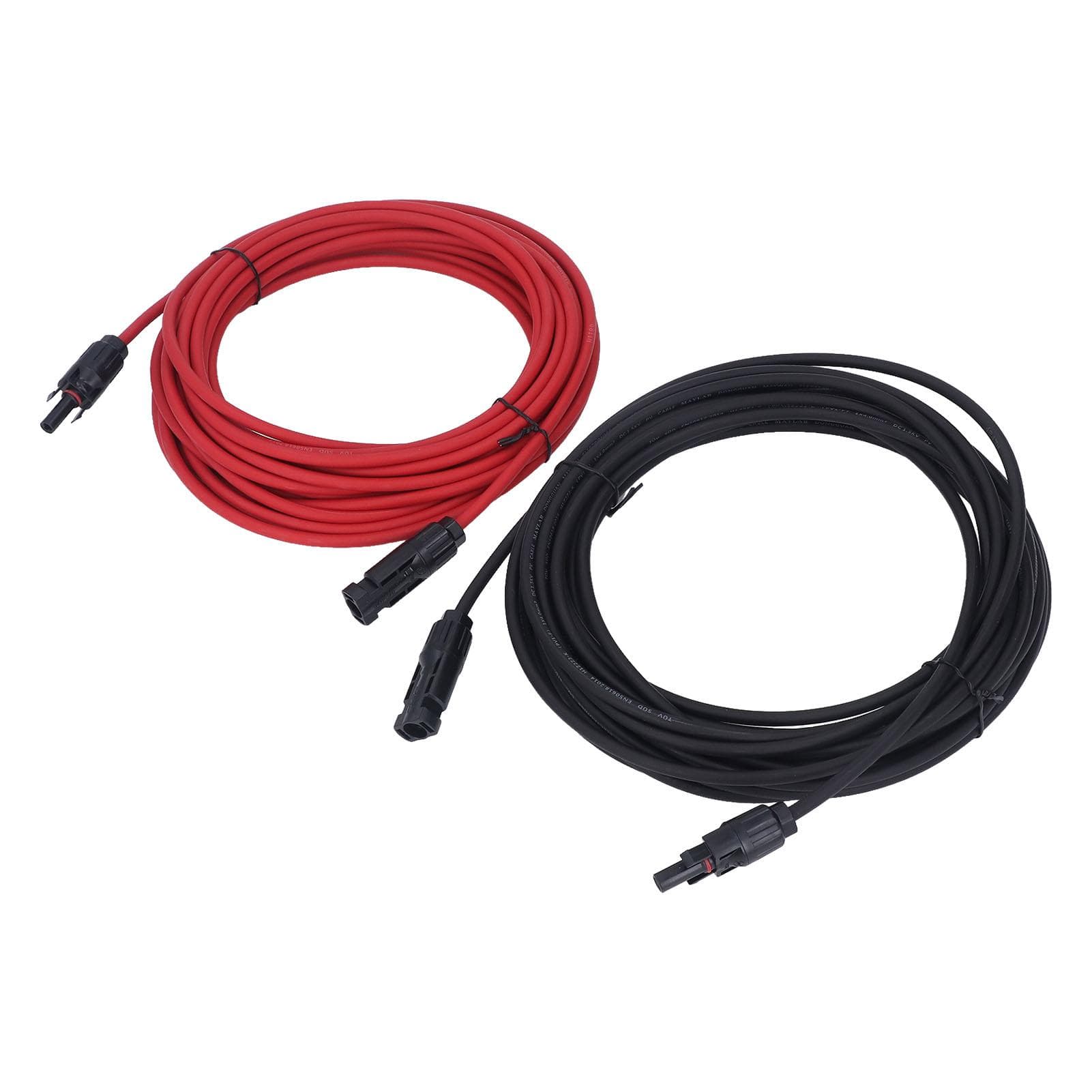 2pcs 12AWG 4mm2 Solar Panel Extension Cable Black Red Solar Adaptor Extension Cable with Female