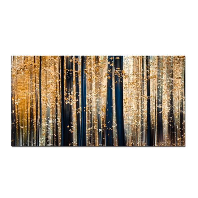 Sunrise Forest Wall Art Canvas Painting Modern Natural Landscape Posters and Prints Wall Pictures for Living Room Home Decor 50x100cm