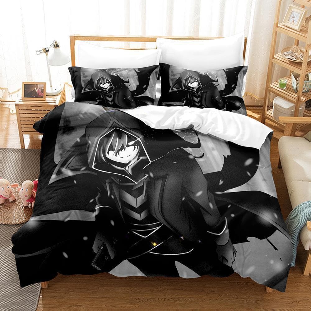 The Eminence in Shadow Cid Kagenou Bedding Set Cartoon Anime three-piece set Adult Kid Bedroom Duvet cover Sets Home Textiles EU SK(260x220cm)