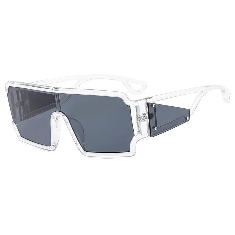 Y2K Luxury Designer One Piece Sunglasses Women Men Vintage Punk Hollow Oversized UV400 Sun Glasses As the photo