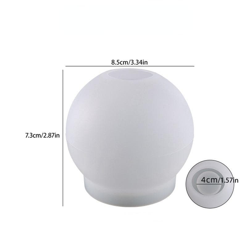 1PC 3D Round Silicone Molds for Resin Candle Holder Molds for Epoxy Casting Resin Candlestick white
