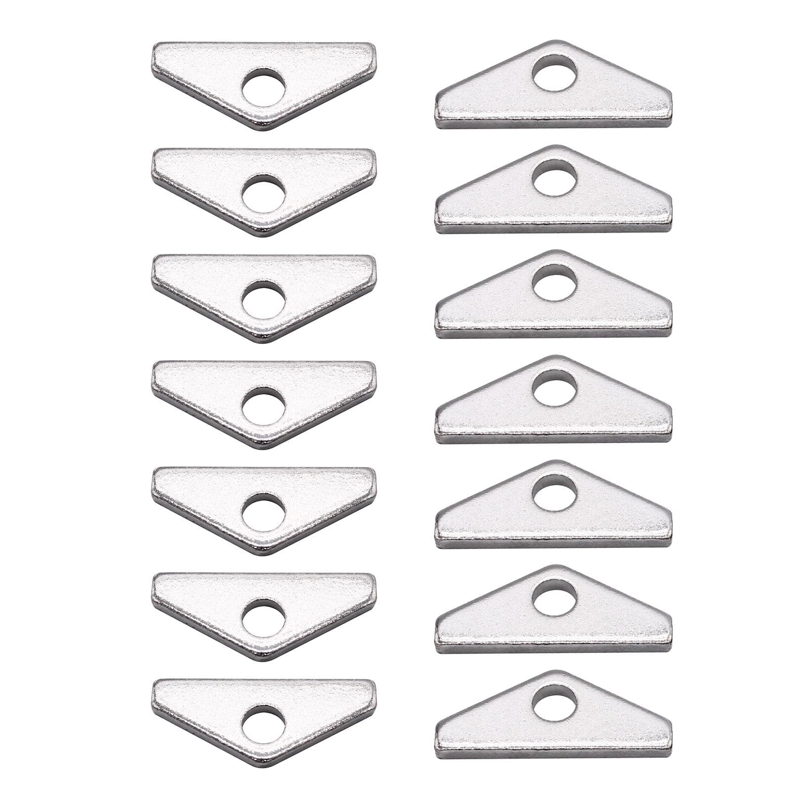 Chrome Valve Cover Mini Tabs Hold Down 14 pc Replacement for Chevy BBC Big Block 396 427 454 502 silver