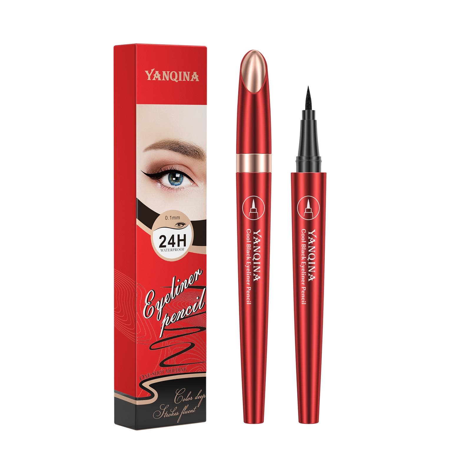 YANQIN 24h Quick -drying Waterproof Eyeliner Polar Eyeliner Pen 1g
