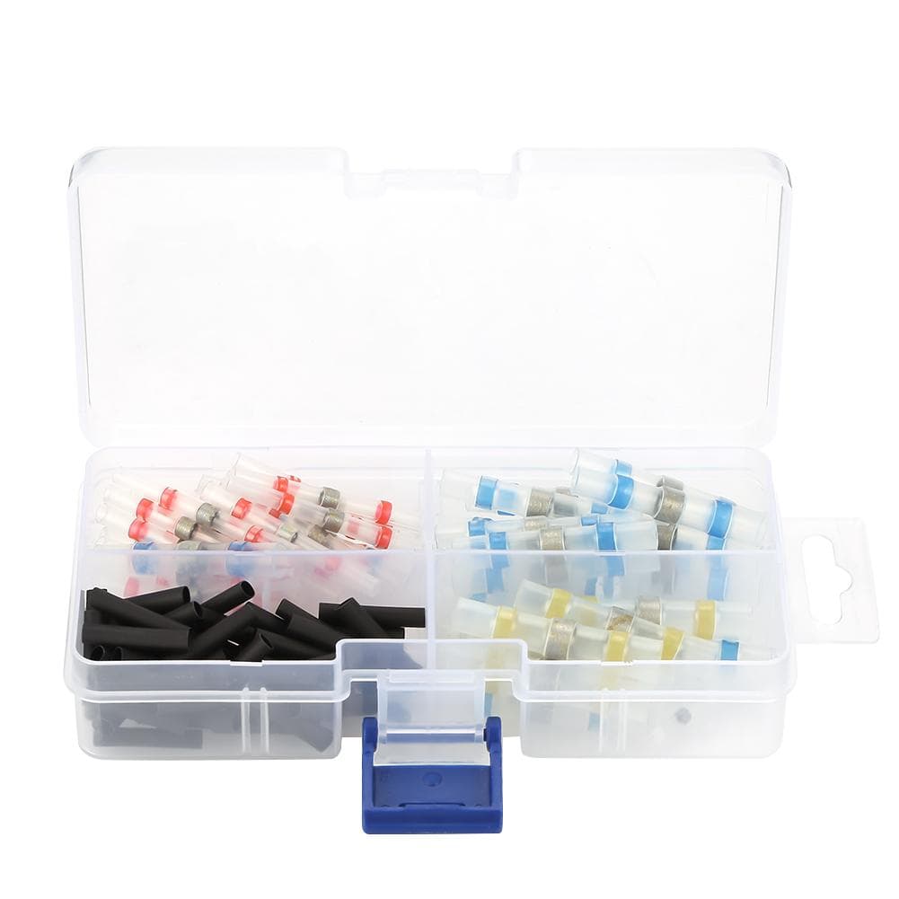 100Pcs Heat Shrink Tube Sleeve Schrumpfschlauch Wire Cable Crimp Terminals Connector