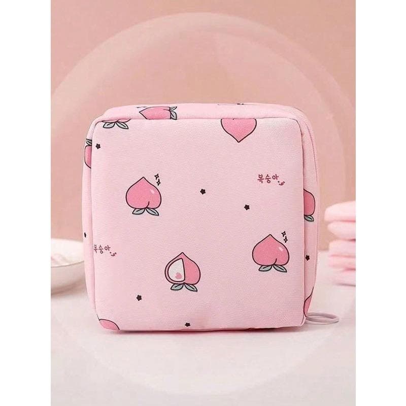 Large Capacity Sanitary Napkin Storage Bag, Cartoon Pattern Sanitary Napkin Storage Bag, Multi-Purpose Waterproof Storage Bag Pack of 1