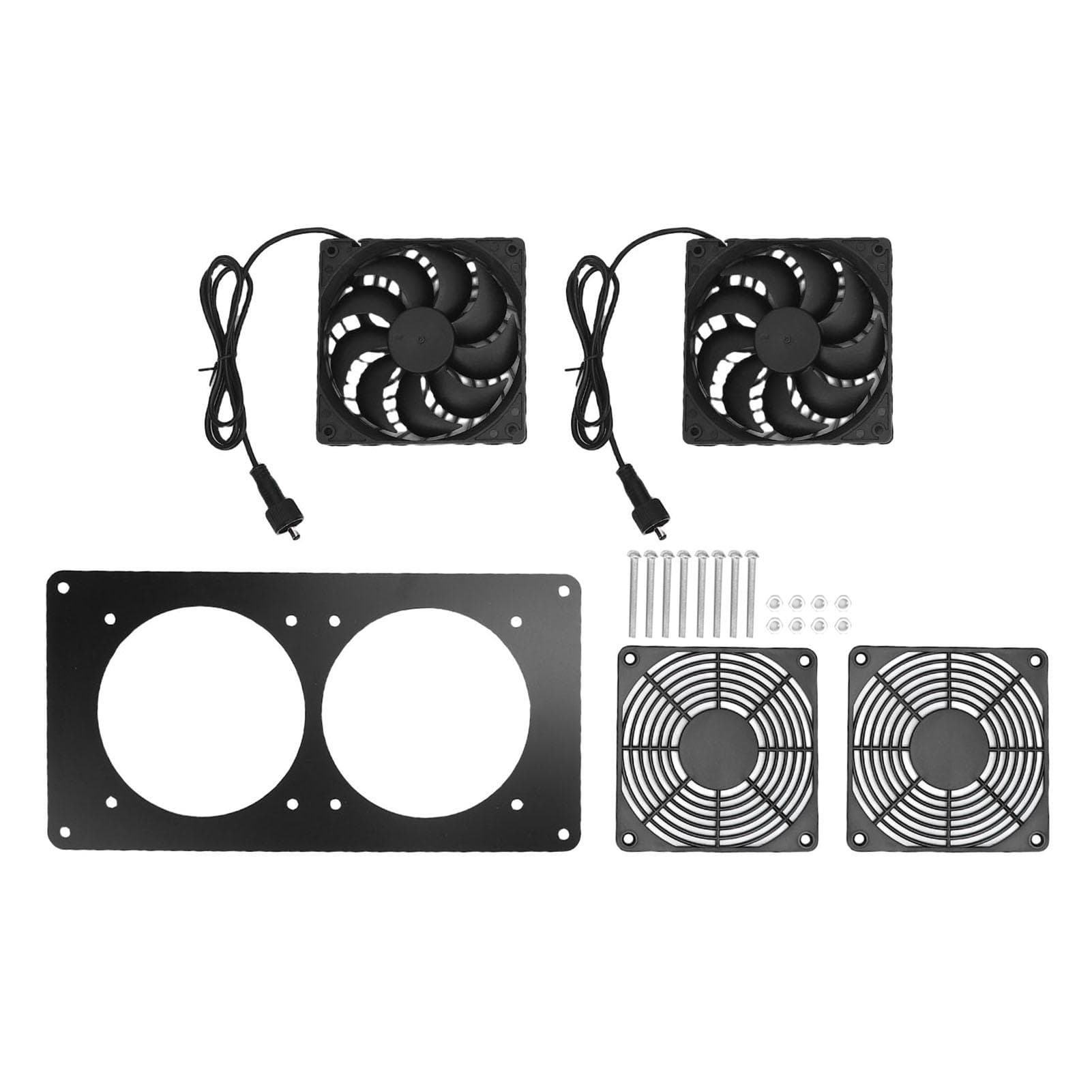 Solar Double Exhaust Fan 2200r/min Solar Powered Ventilation Fan for Chicken Coop Pet House Sheds