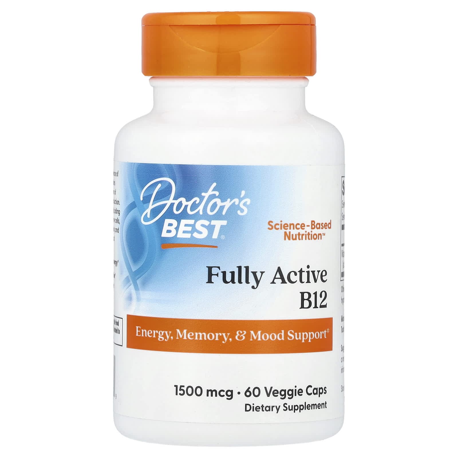 Doctor's Best, Fully Activated B12, 1,500 mcg, 60 Veggie Capsules