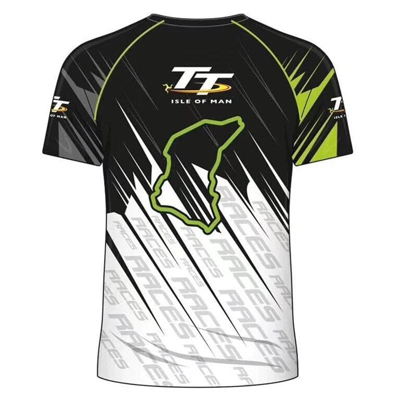 Men's and Women's 3D Printed Isle of Man T-shirts, Motorcycle Racing Fashion Streetwear, Large Sports T-shirt XL