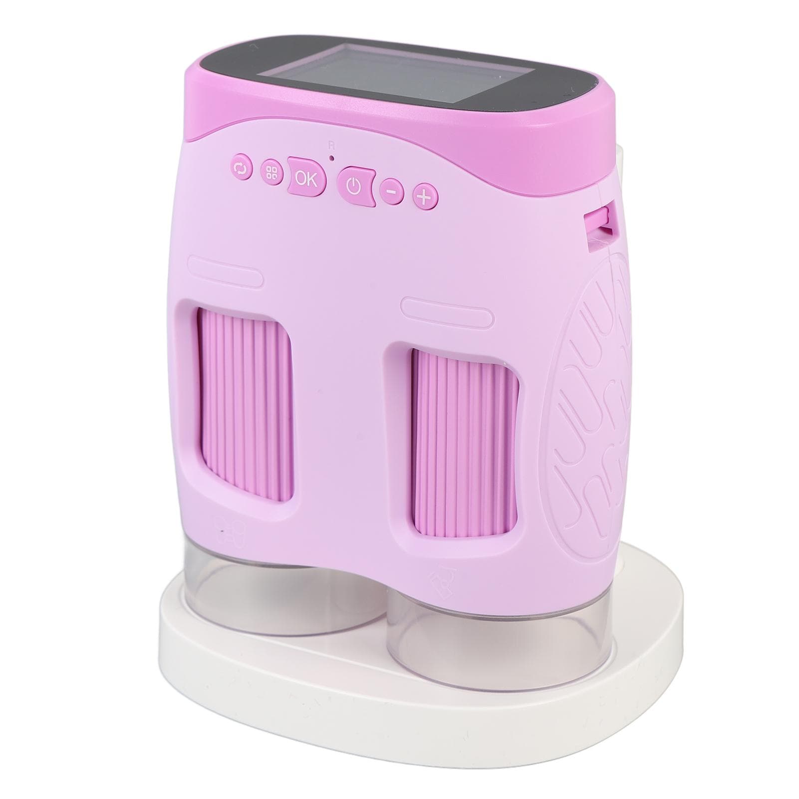 Portable Handheld Microscope Educational Microscope for Toddlers with 2 Inch Screen 900mAh Battery pink