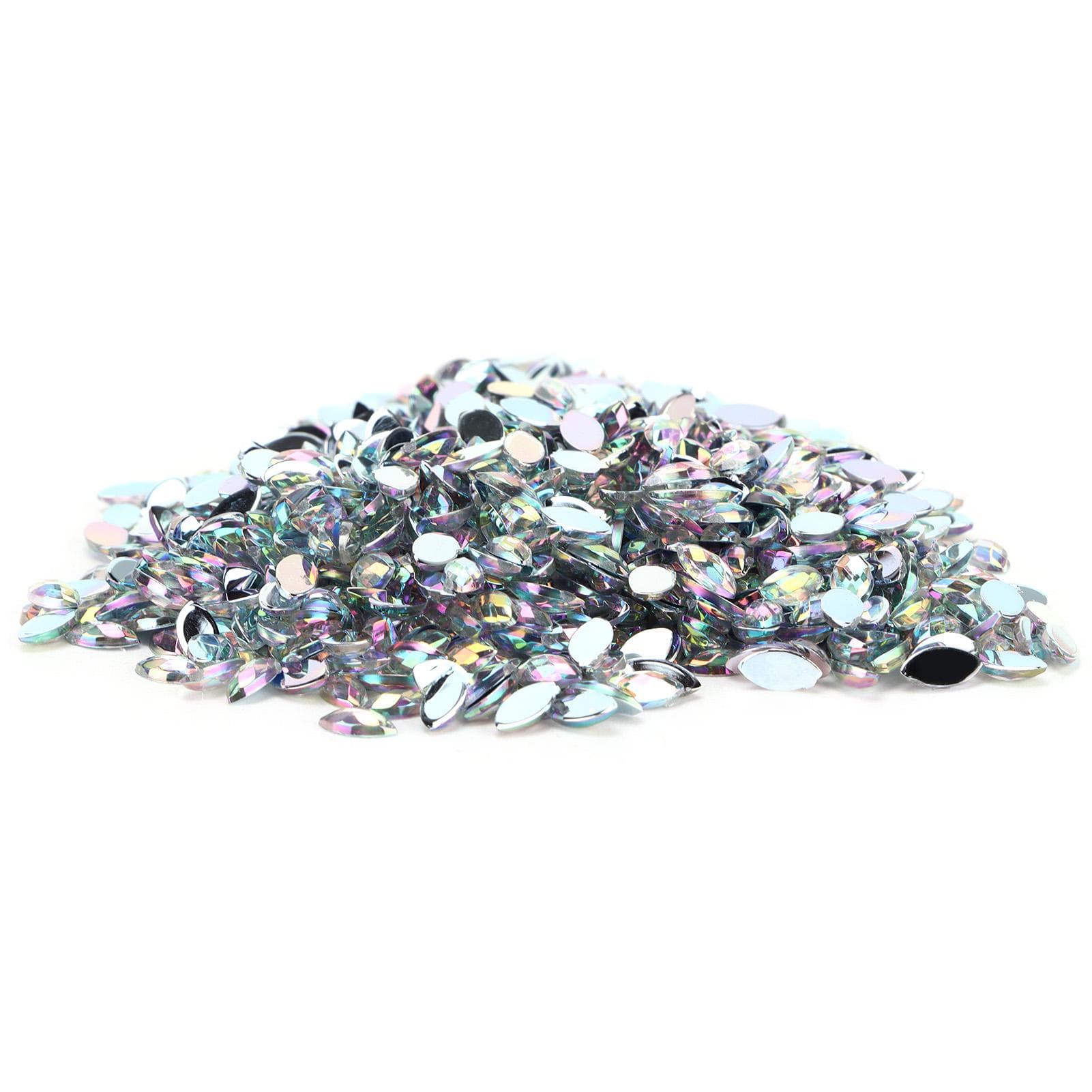 1000pcs Crafts Rhinestones DIY Horse Eye Shaped Fancy Flatback Glass Crystals Beads for Handicraft