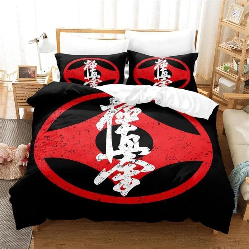 3D Printed Kyokushin Karate Bedding Sets exquisite bed supplies set duvet cover bed comforter set luxury birthday gift AU Double 180x210cm