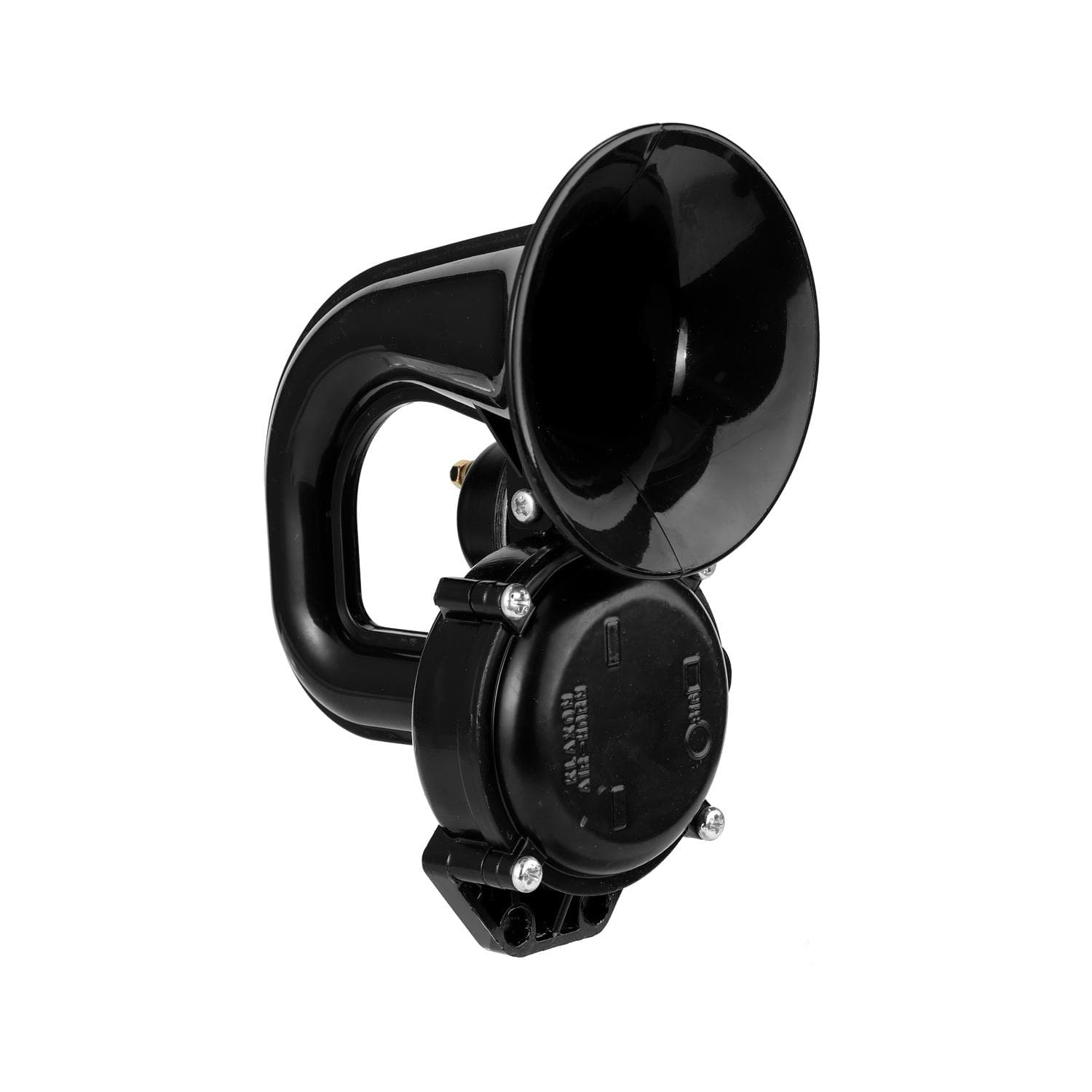 Truck 135db Loud Air Horn 12/24V SuperLoud Trumpet Air Horn with Electric Valve Flat for Auto black