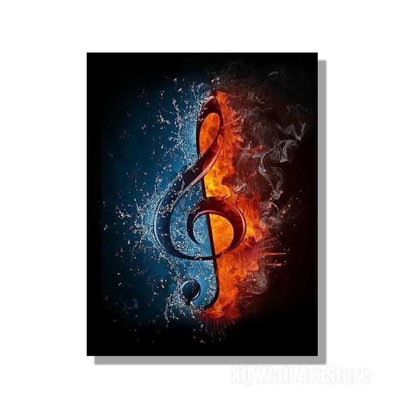 Modern Creative Music Canvas Paintings Wall Art Posters Prints HD Picture For Concert Office Living Room Home Decor Frameless 50x80cm No Framed