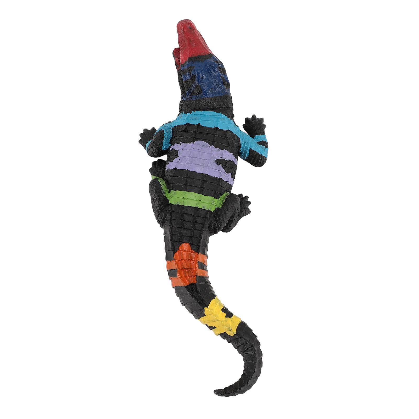 Crocodile Sculpture Statue Mini Resin Indoor Outdoor Garden Modern Decor Animal Figurine Table
