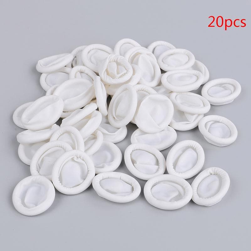 20Pcs/100Pcs Disposable Latex Rubber Finger Cots Sets Fingertips Protector Glove 20pcs