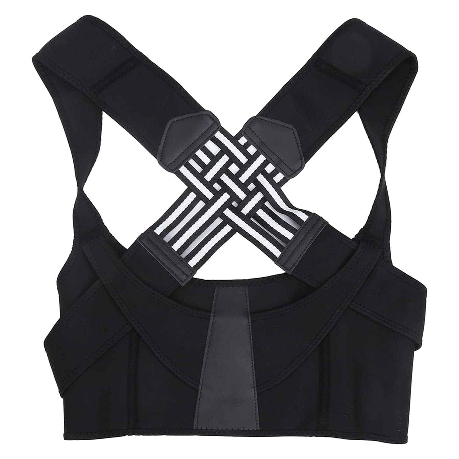 Back Posture Corrector Belt Back Support Brace Women Back Correction Belt Breathable Elastic Back XL black