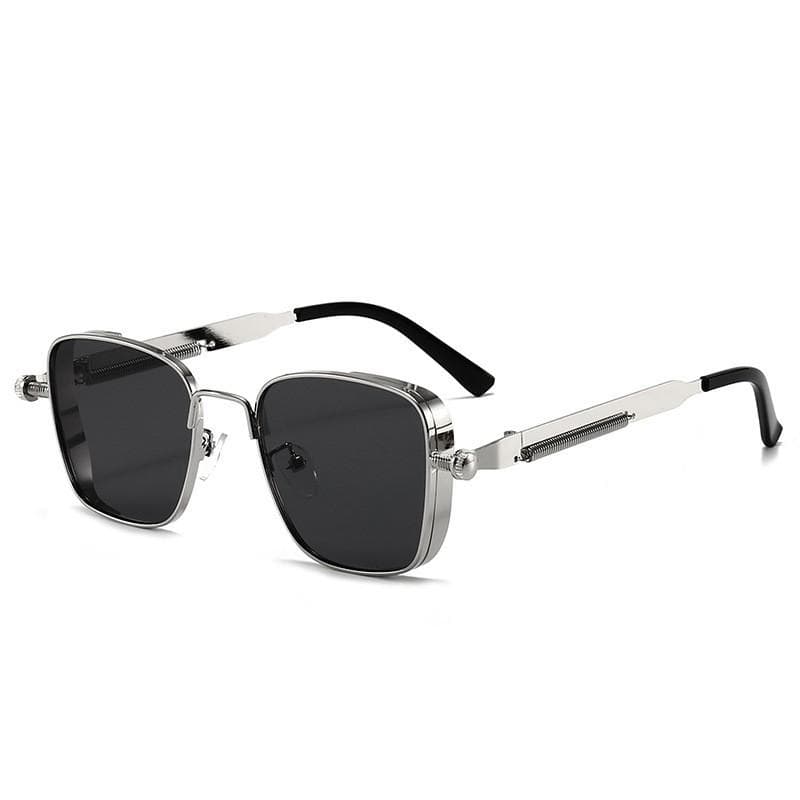 New Retro Steam Punk Men's Sunglasses With Metal Springs Box Edging European American Style Indian Eyewear