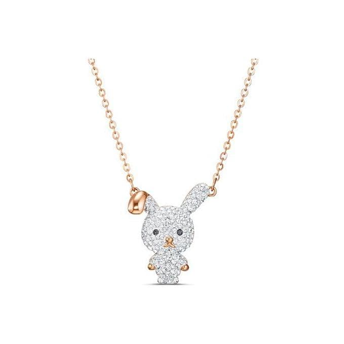 Swarovski Little Cute Bunny Pendant Necklace Women necklace Rose-Gold 5540494 Box (Random Color)