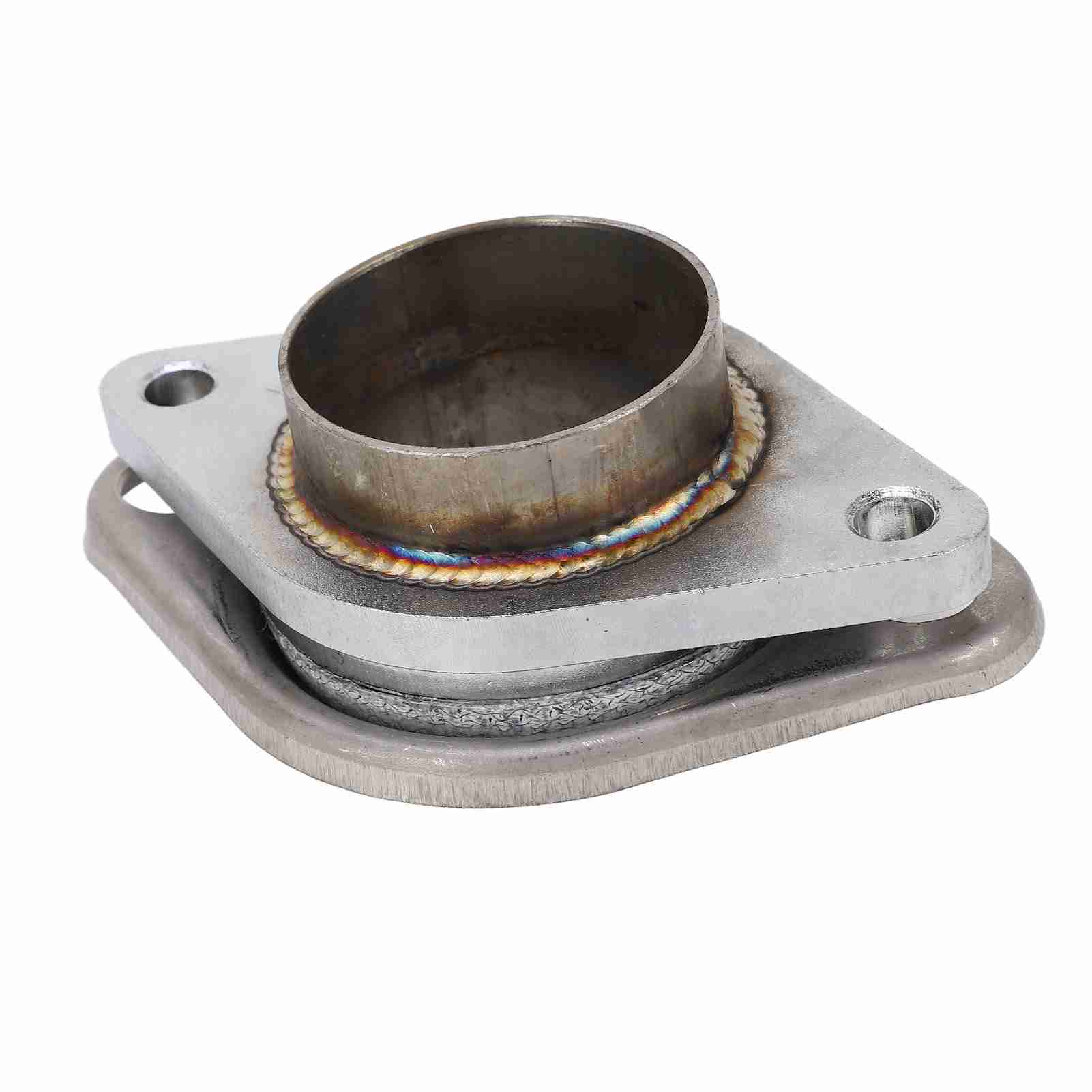 2.5in Donut Gasket with 2pcs Exhaust Manifold Flange for 2 Bolts 2.5in Pipings Custom Headers