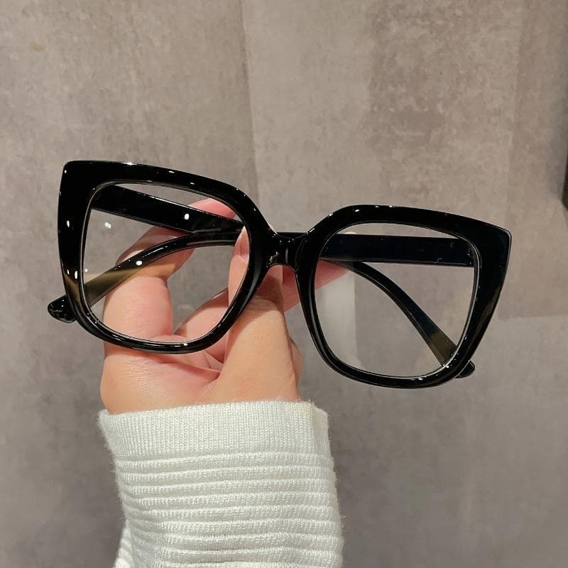 Literary Classic Women Solid Color Decorative Glasses Comfortable Wear for Workplace Professionals Classic Design Fashion Eyewear
