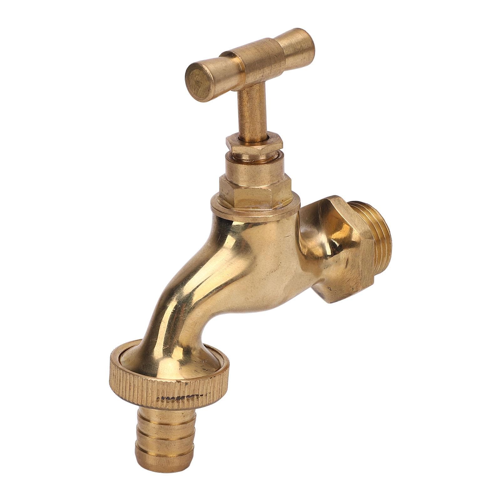 Garden Hose Valve G12 Inch Male Thread Inlet 14mm Male Thread Outlet Brass Shut Off Valve for