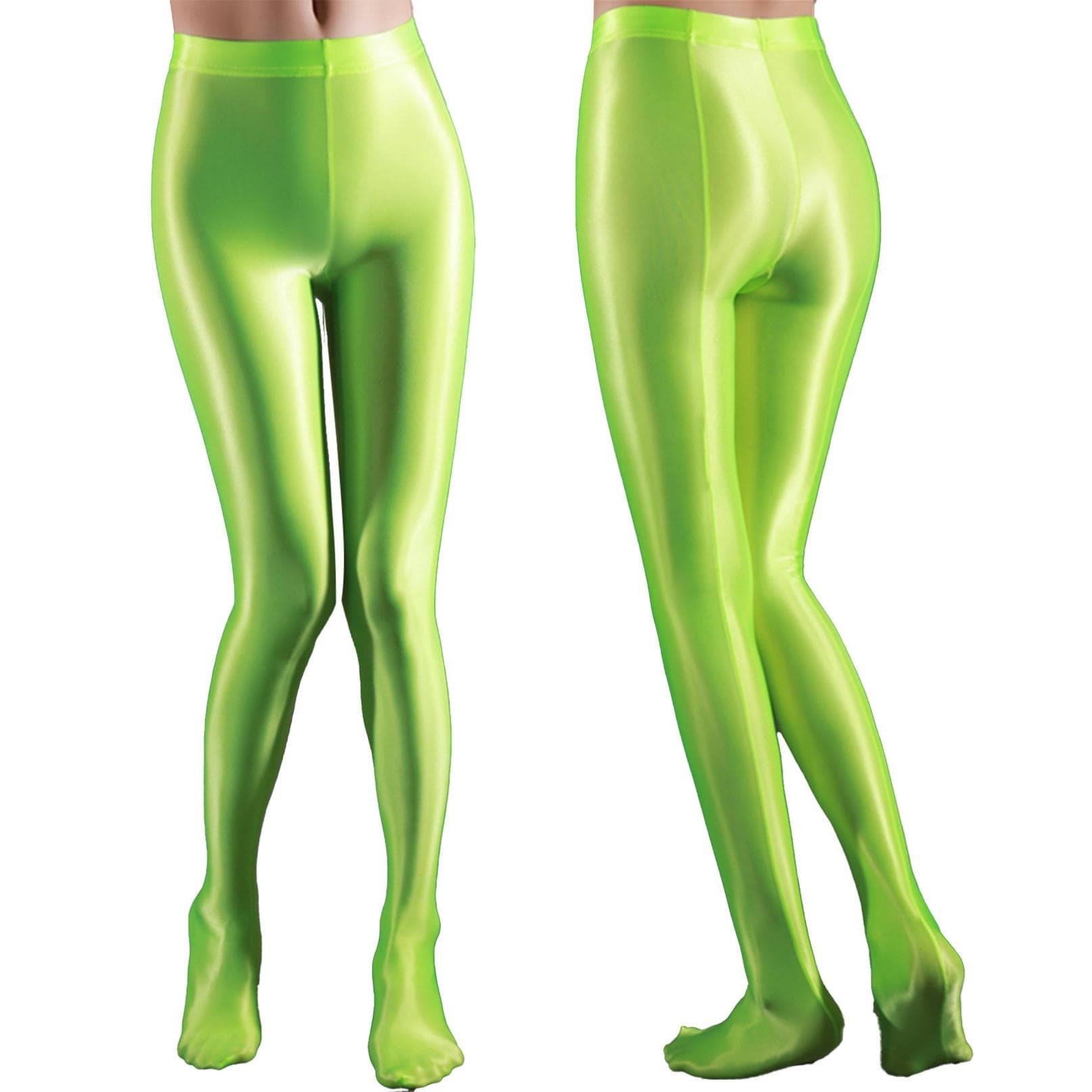 Women's Glossy Pantyhose Yoga Leggings Pants Training Fitness Gymnastics Workout Sports Trousers Tights